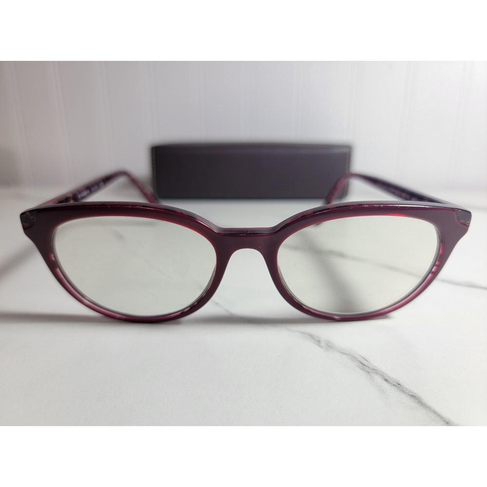 Coach HC 6149 5584 Cat Eye Burgundy Glitter SigC Eyeglasses 52 17 140 Real W/Box